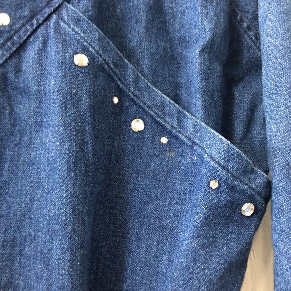 One piece denim dress 80s - Picture 4 of 9